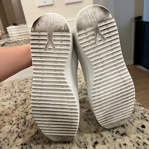 Vionic Kearny White Leather Platform Sneakers Support Comfort Walking Womens 9.5 - Picture 8 of 12